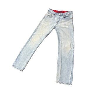 LEVIS Womens 16R Jeans Faded Light Wash Distressed Bella Swan Casualwear Red Tab